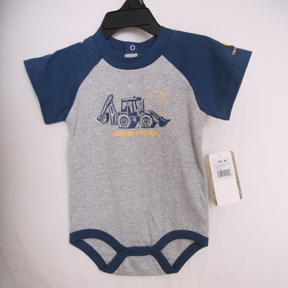 Carhartt Other - Carhartt Rugged & Tough Onsie NWT Gray Yellow Blue